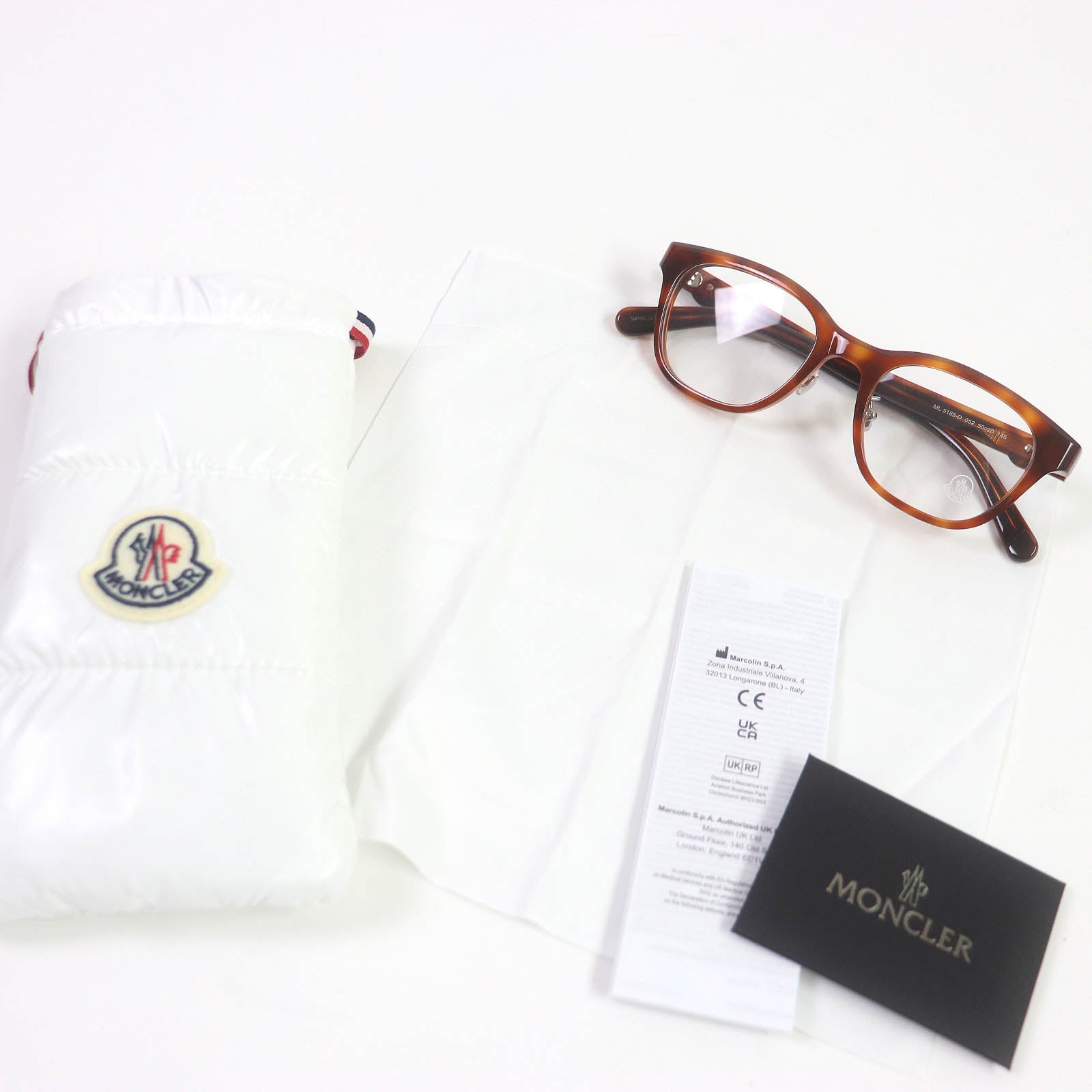 Moncler Logo Metal Tortoiseshell Glasses