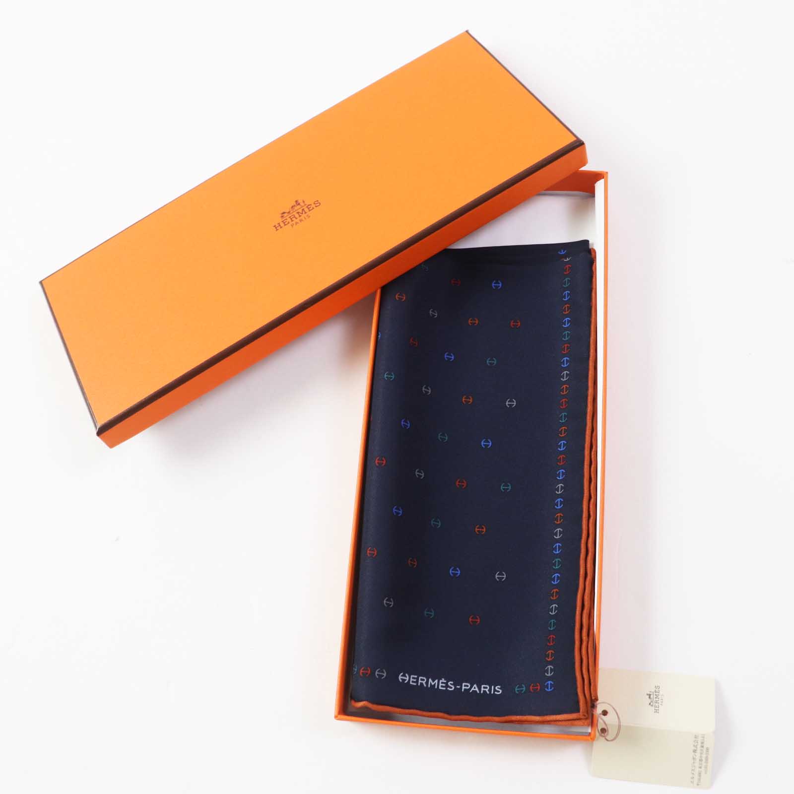 Hermes Silk H Tonneau Multicolor Scarf