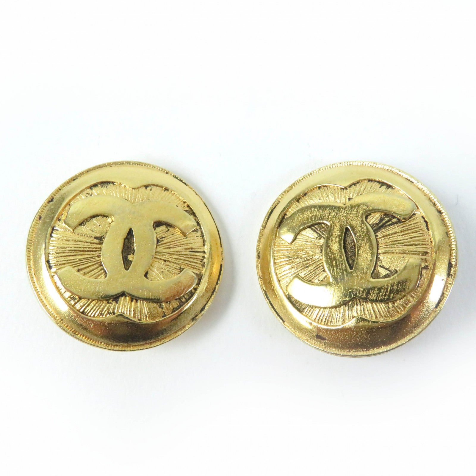 Chanel Vintage BigCOCO Mark Button Set Gold