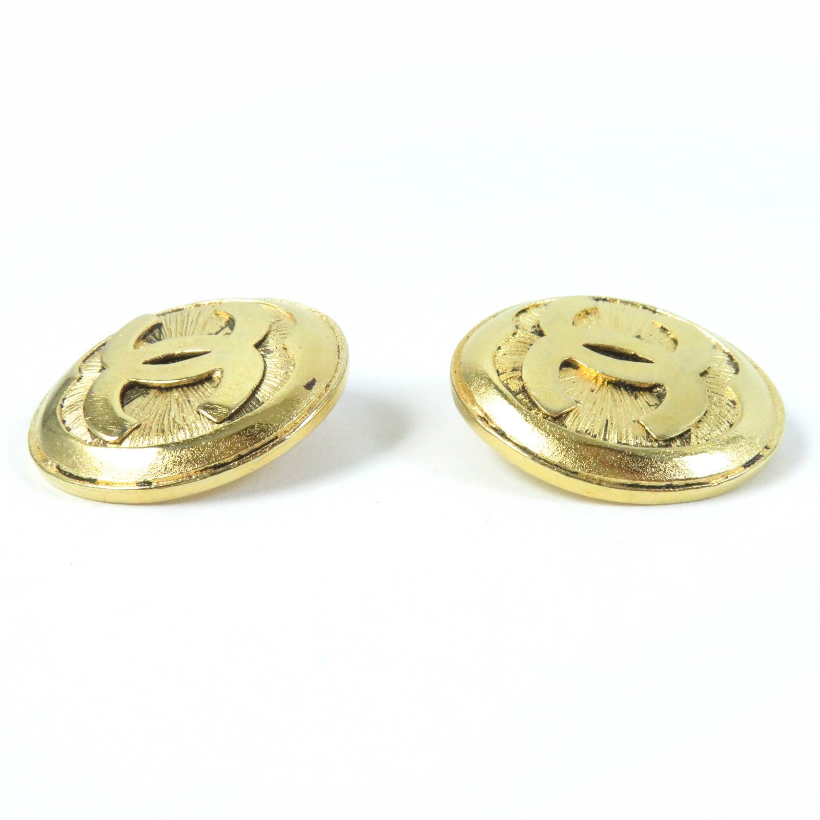 Chanel Vintage BigCOCO Mark Button Set Gold