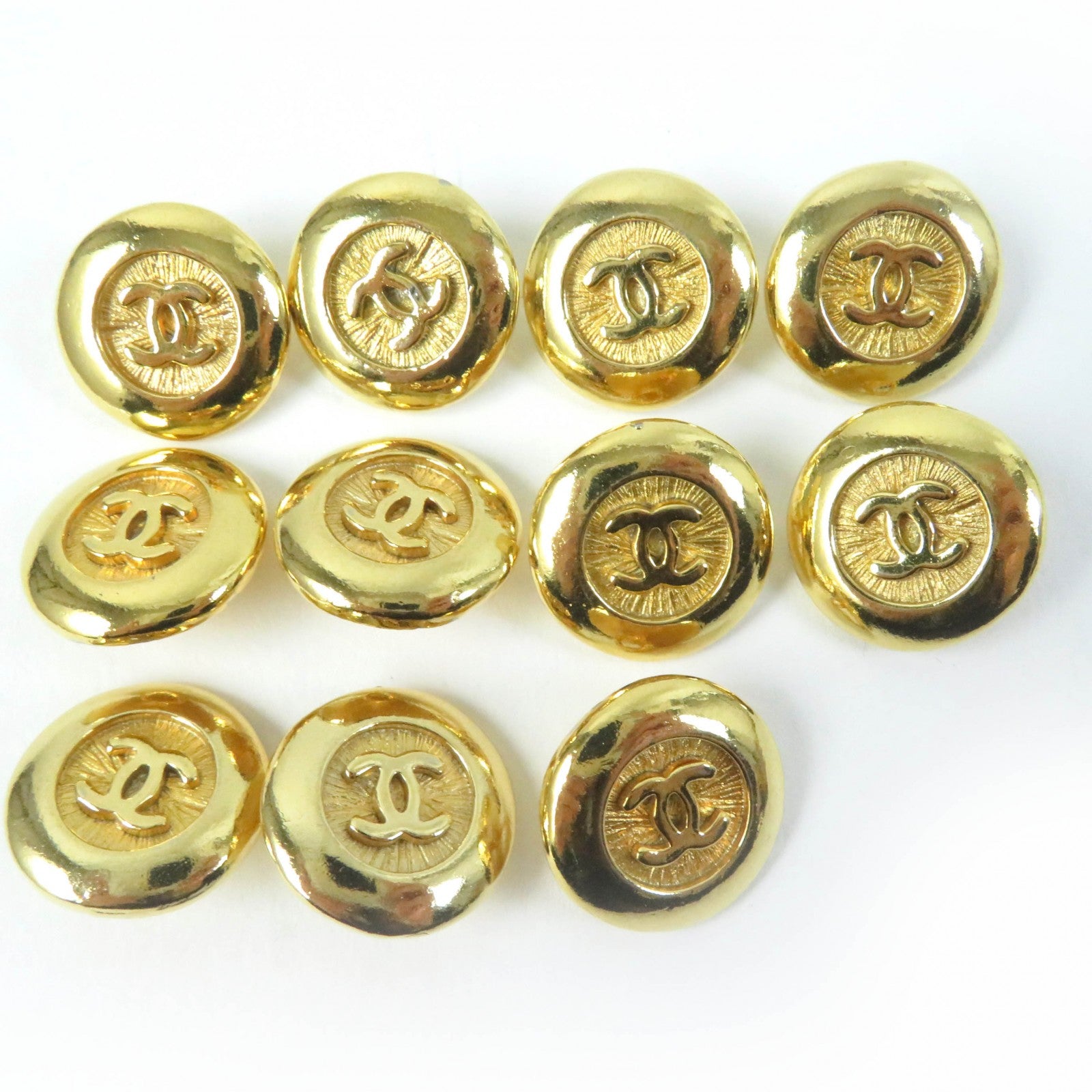 Chanel COCO Mark Button Set of 11 Gold