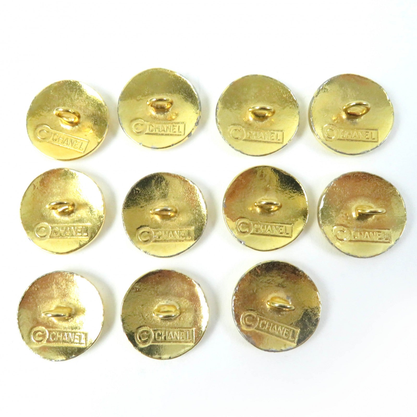 Chanel COCO Mark Button Set of 11 Gold