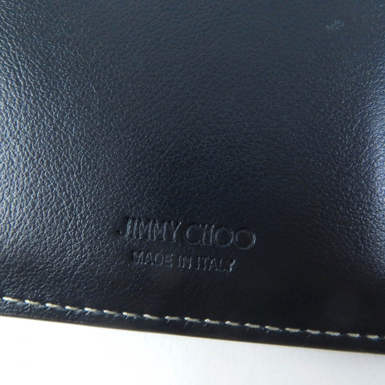 Jimmy Choo Casey JC Monogram Denim Coin Case