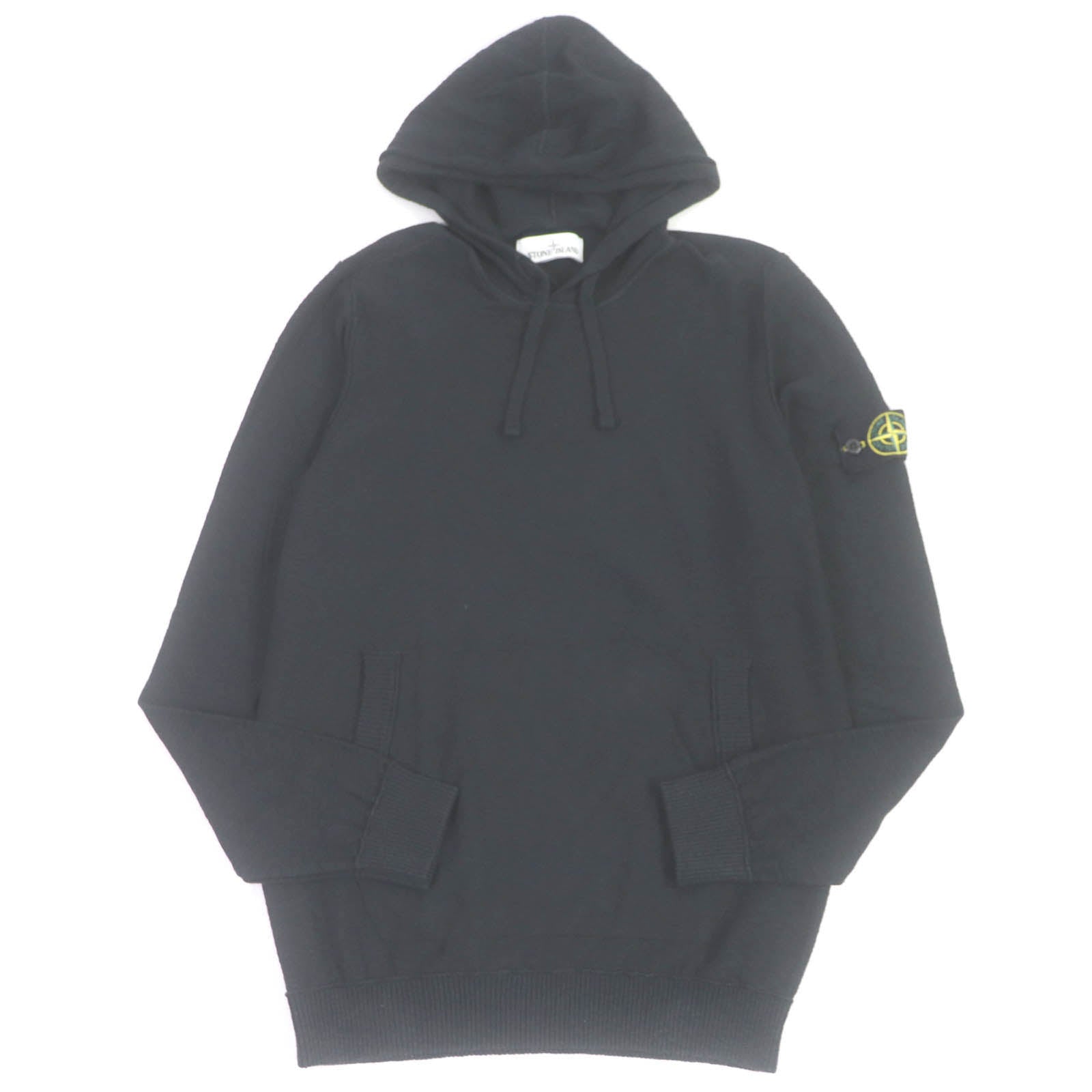 STONE ISLAND Cotton Nylon Logo Hoodie Black L