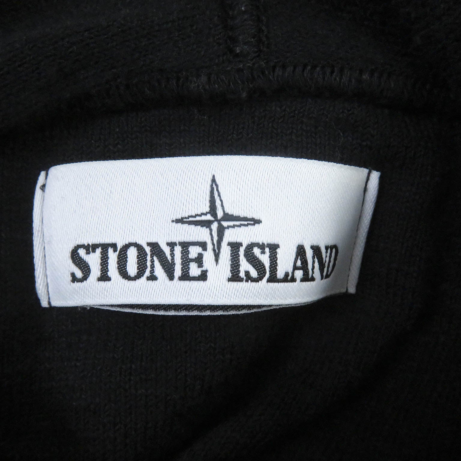 STONE ISLAND Cotton Nylon Logo Hoodie Black L