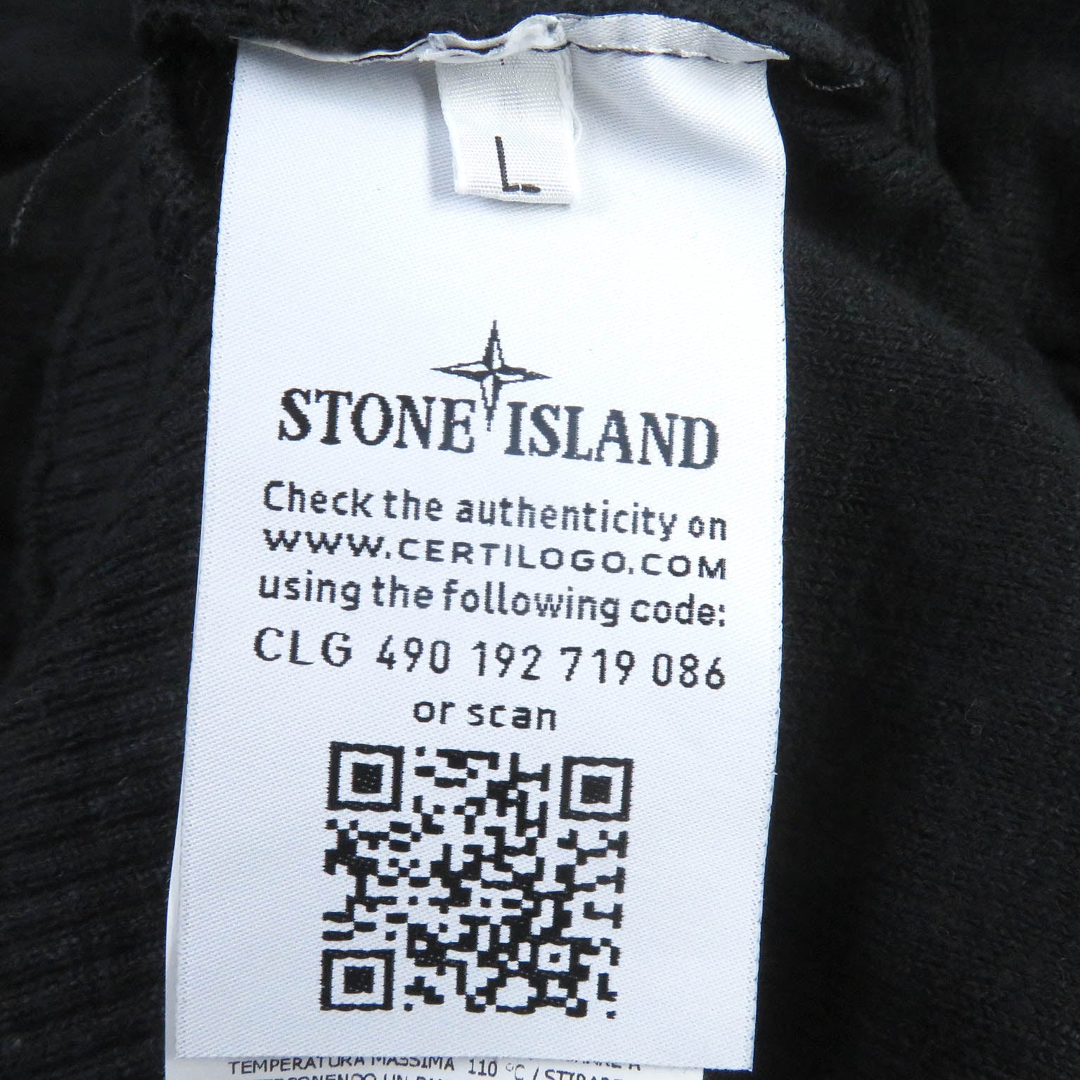 STONE ISLAND Cotton Nylon Logo Hoodie Black L