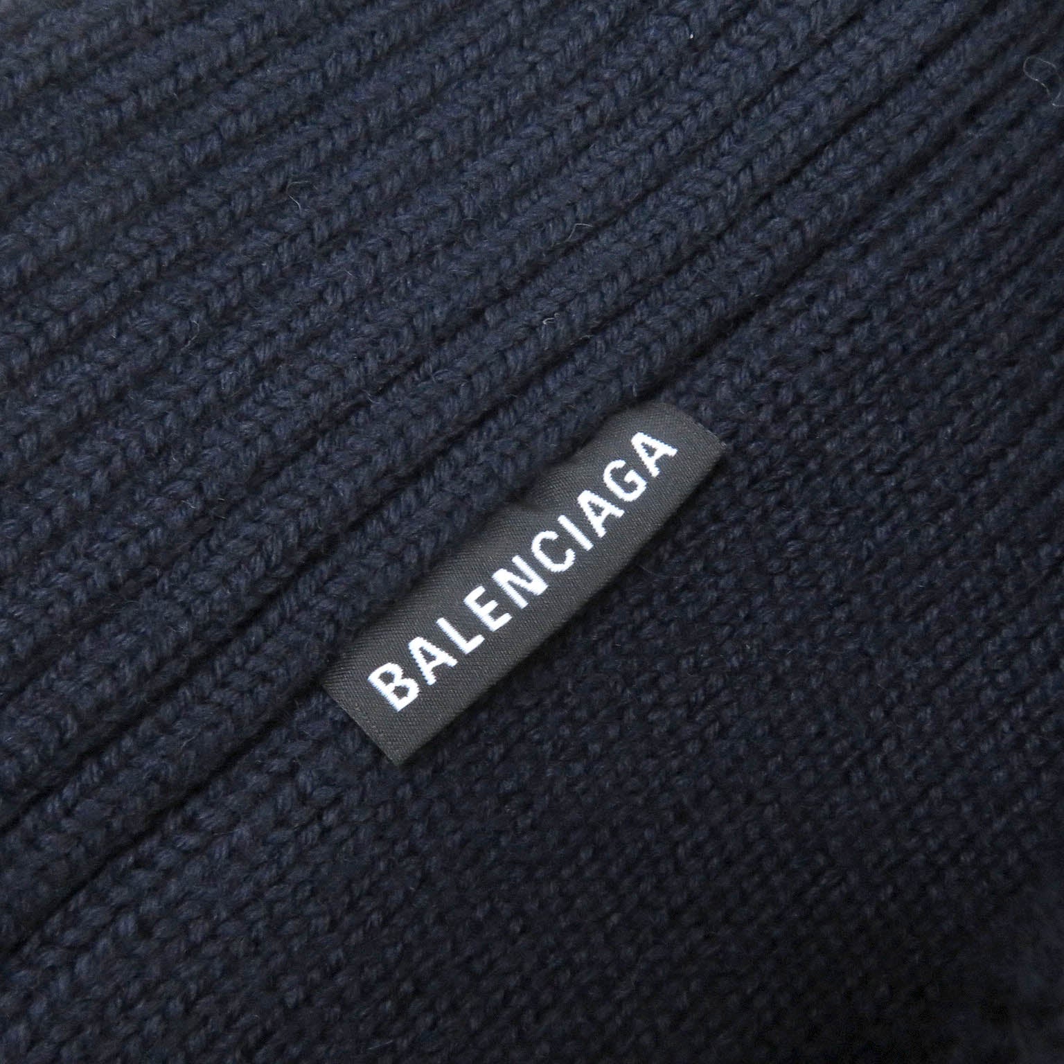 Balenciaga Wool Acrylic Oversized High Neck Zip Sweater XS