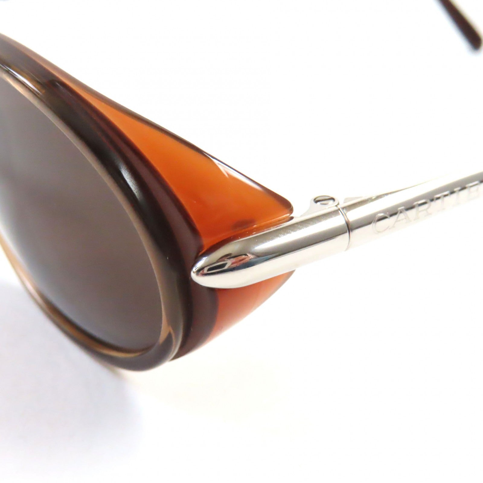 Cartier Oval Eyewear Sunglasses Brown