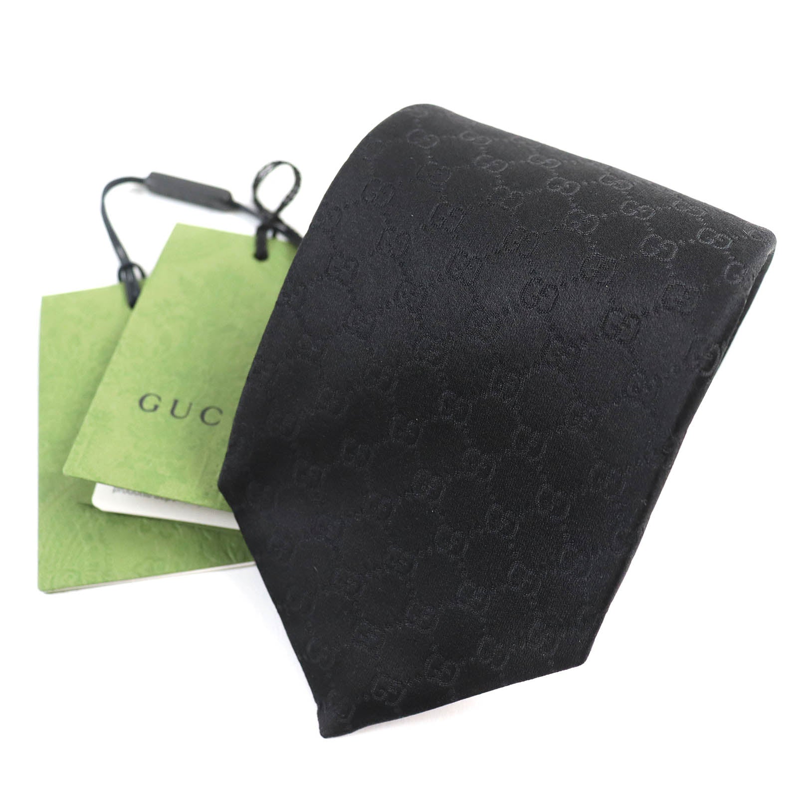 Gucci Silk GG Pattern Tie Black 456520