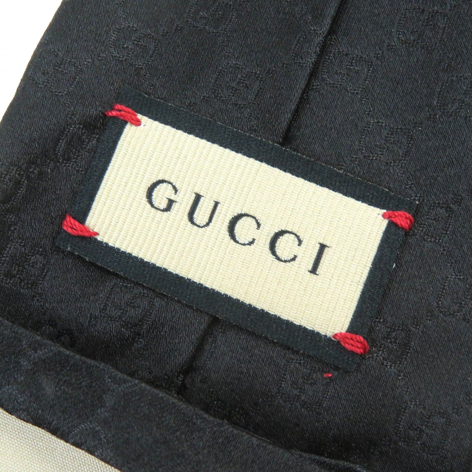 Gucci Silk GG Pattern Tie Black 456520