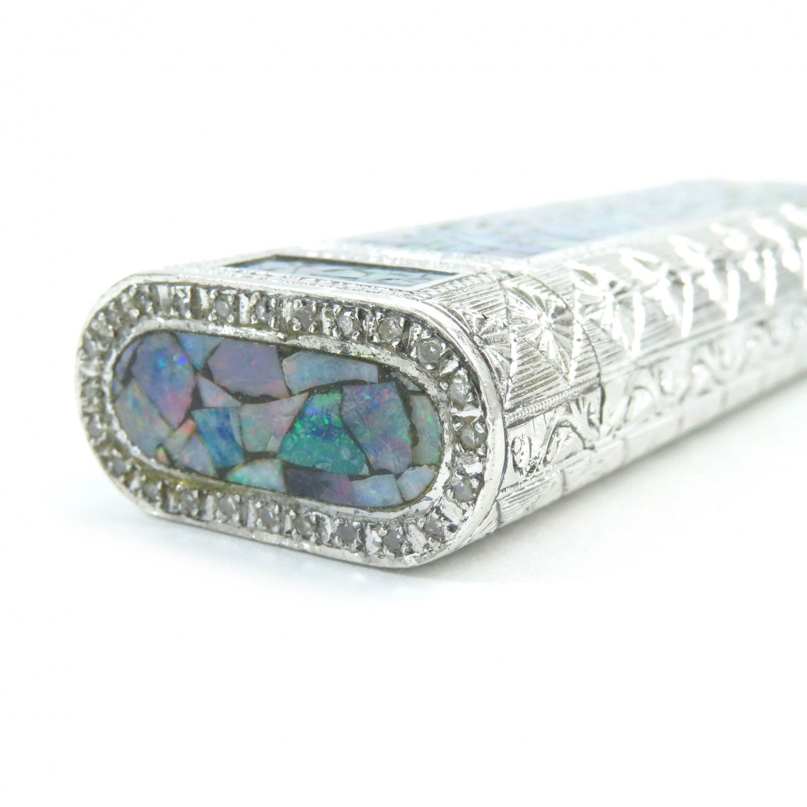 Cartier Opal Rhinestone Mosaic Jacket Lighter