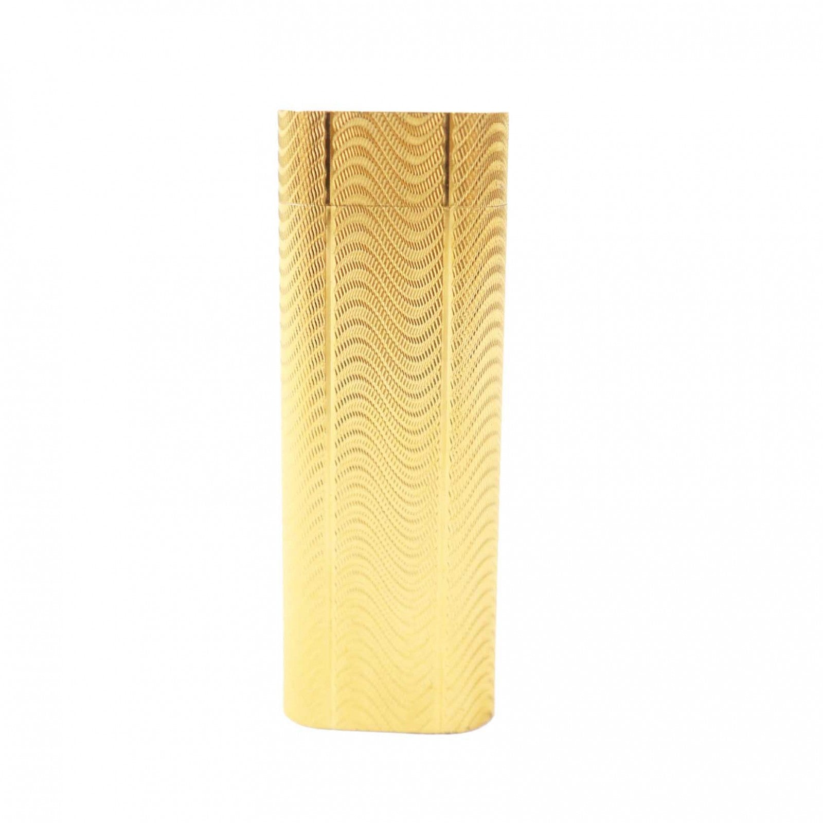 Cartier Oval Roller Wave Gas Lighter Gold