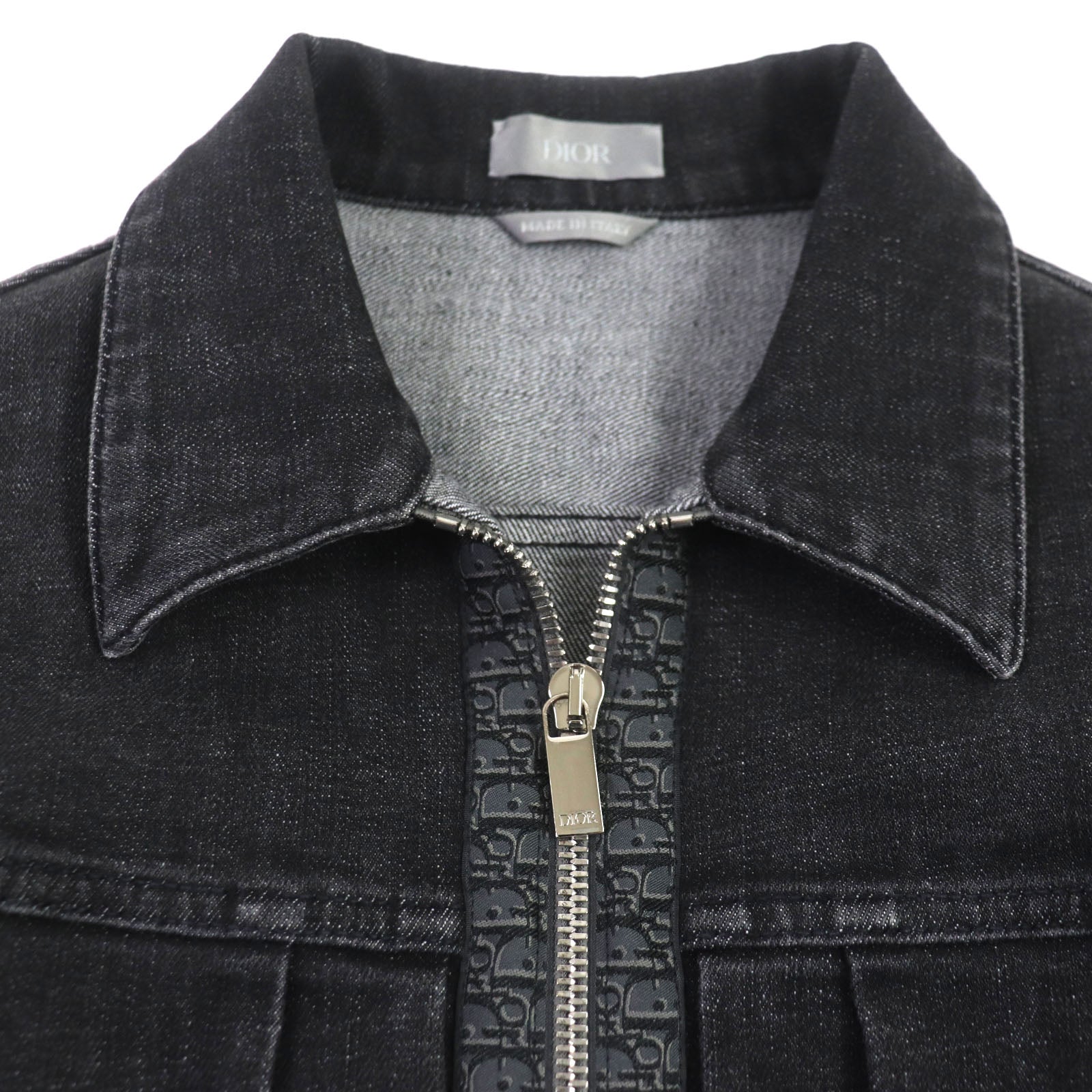 Dior Oblique Logo Denim Jacket Black 44