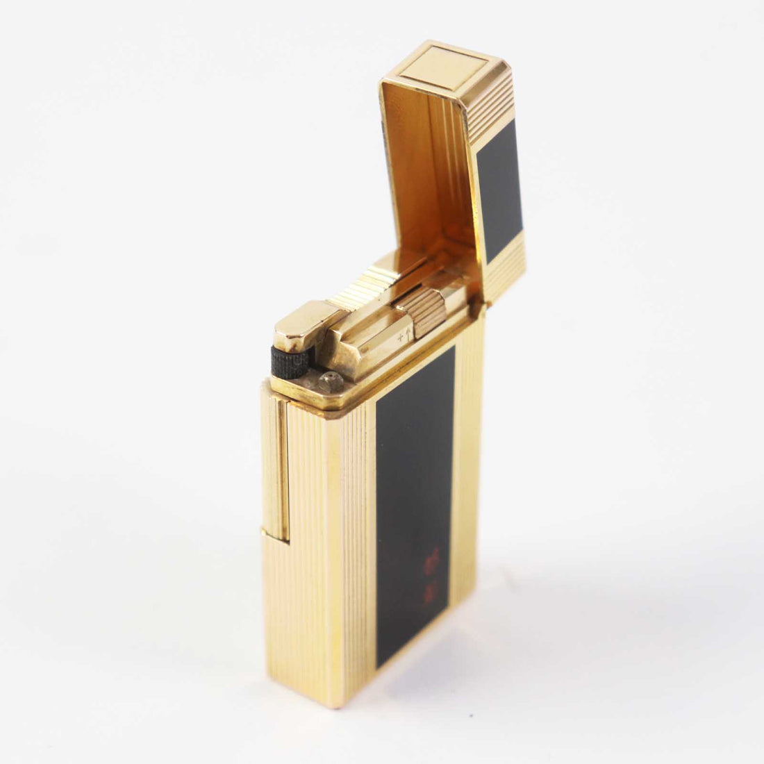 Dupont Line 1 Lacquer Roller Lighter Black Gold