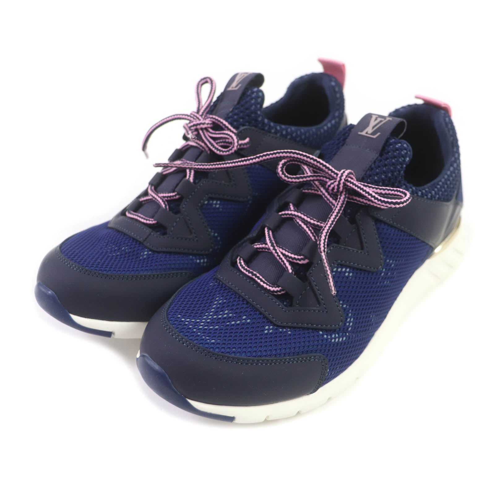 Louis Vuitton Aftergame Mesh Sneakers Navy Pink