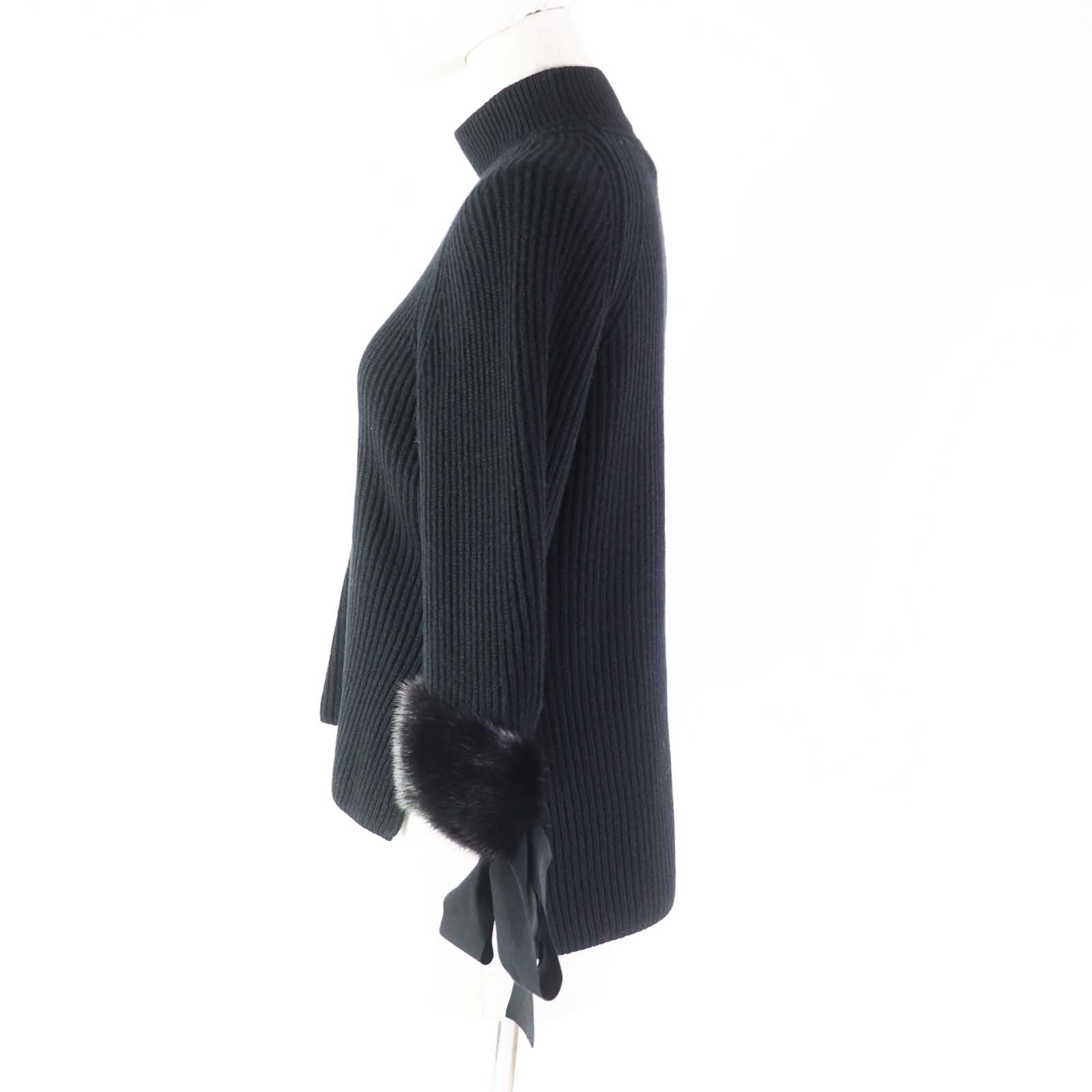 Fendi Cashmere Mink Knit Black 36 Women