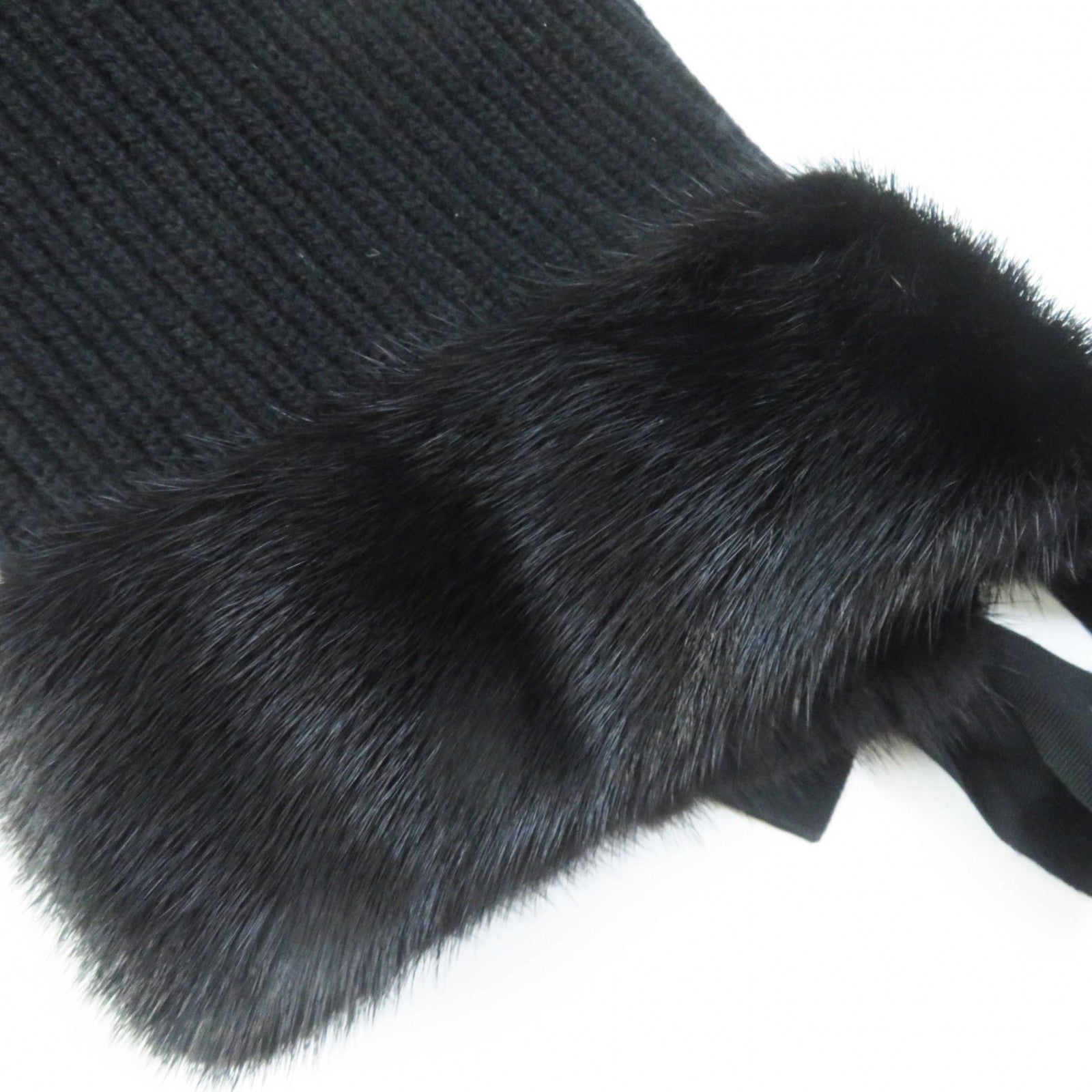 Fendi Cashmere Mink Knit Black 36 Women