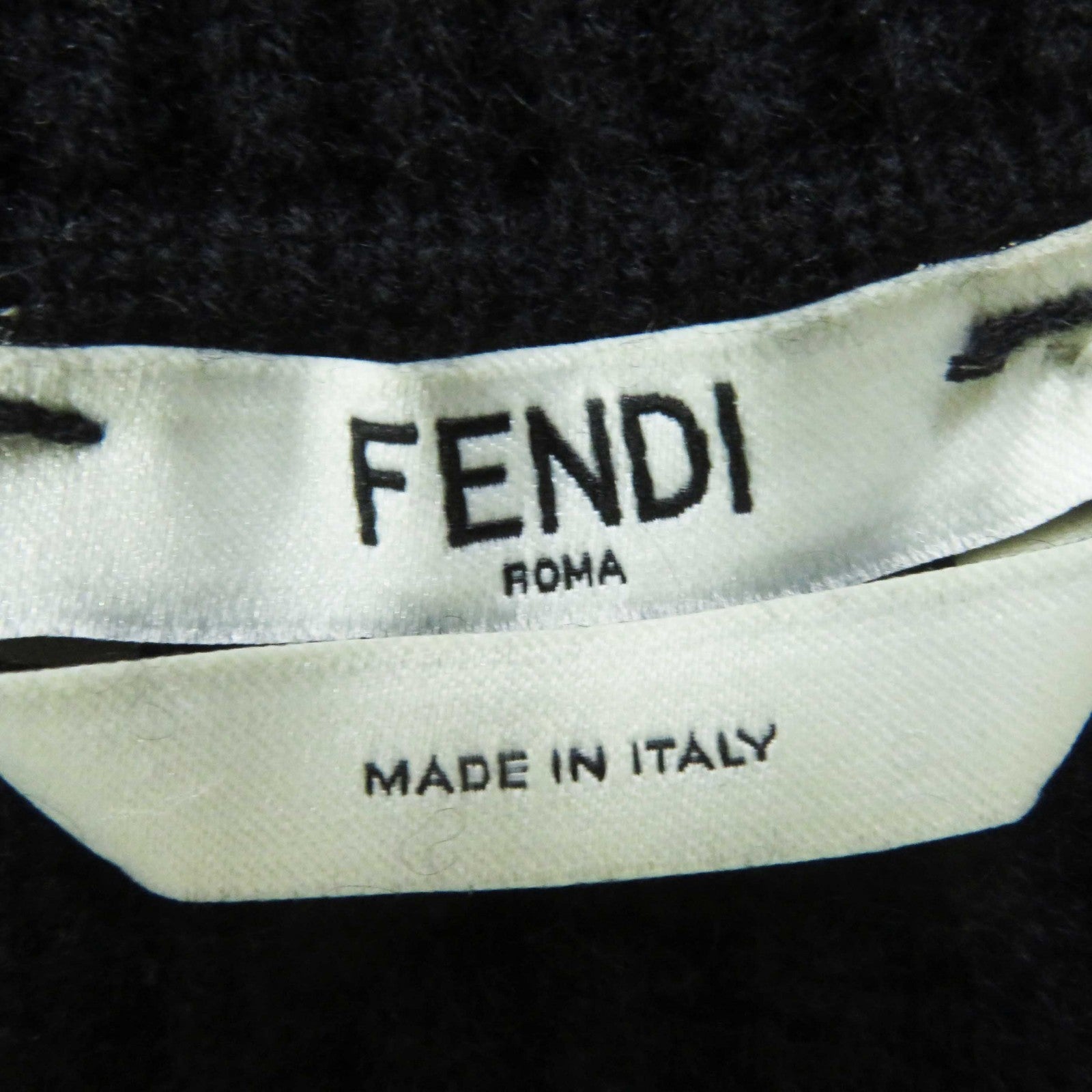 Fendi Cashmere Mink Knit Black 36 Women