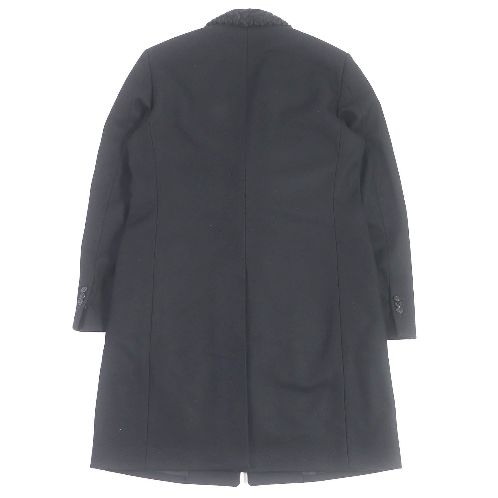 Fendi Wool Nylon Cashmere Chester Coat Black