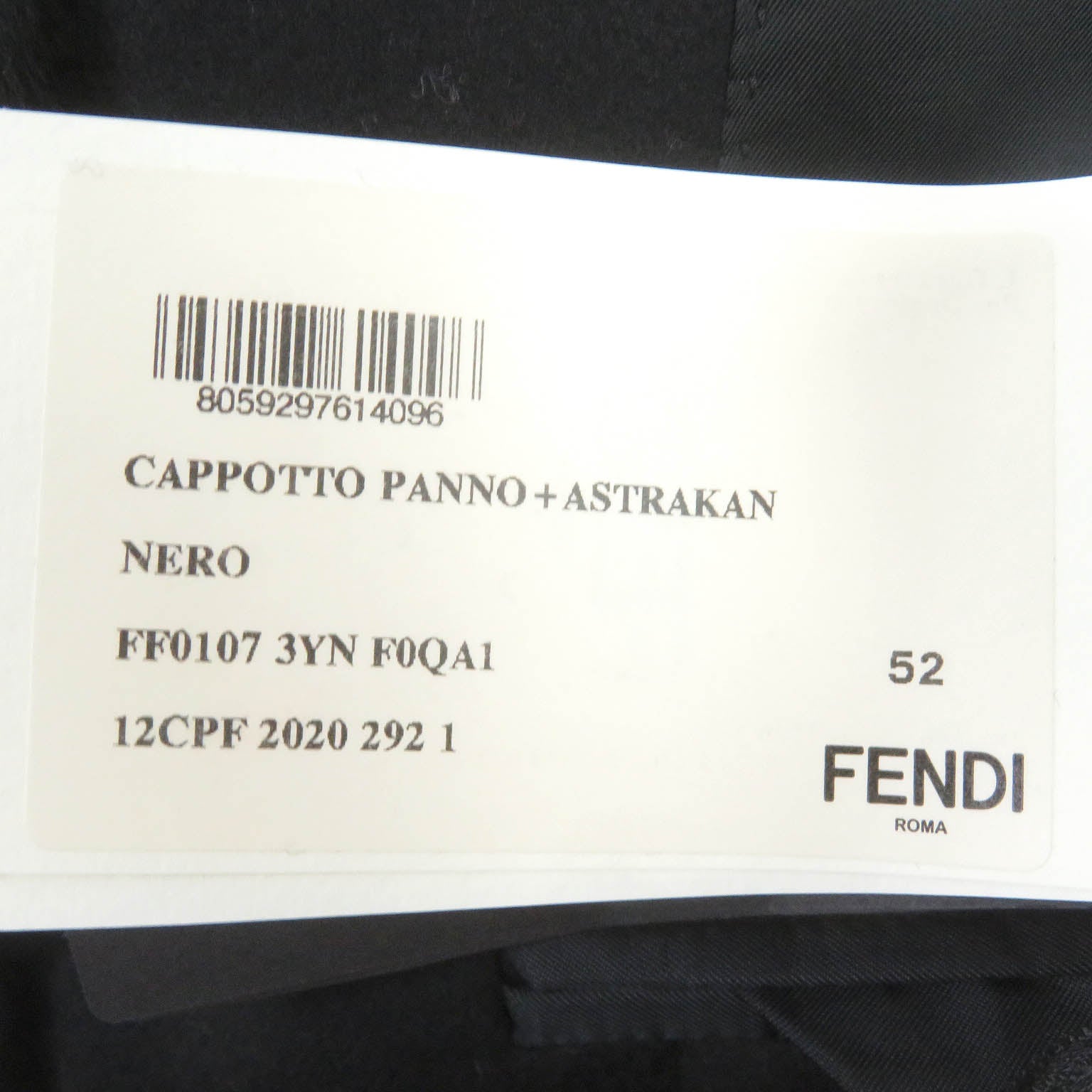 Fendi Wool Nylon Cashmere Chester Coat Black