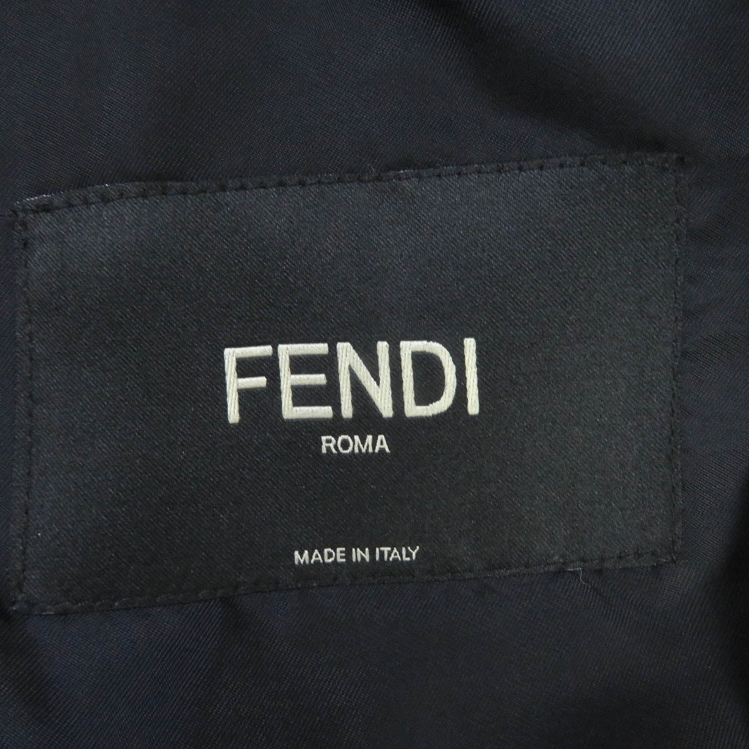 Fendi Wool Cashmere Mink Fur Chester Coat Navy