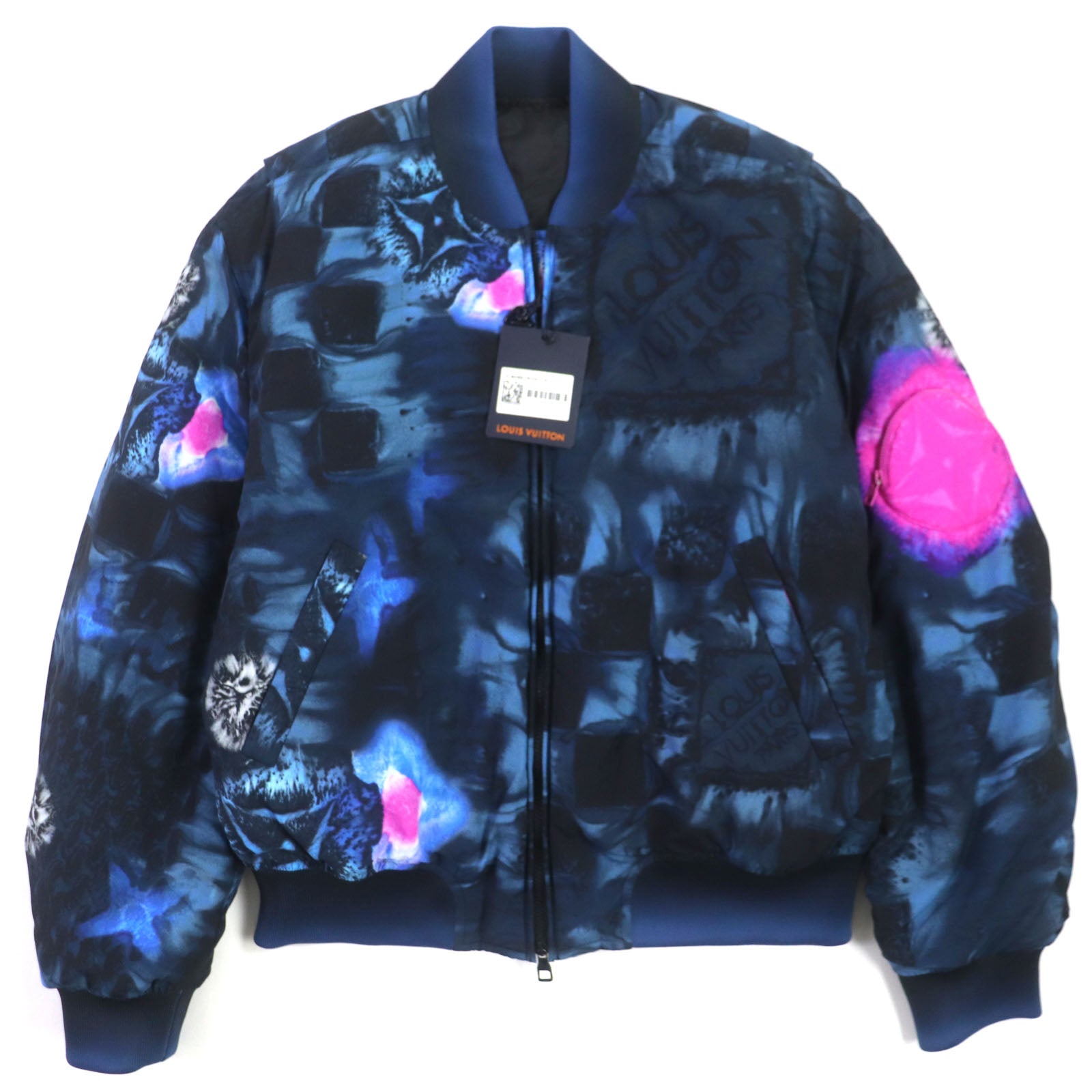 Louis Vuitton Nylon Bomber Jacket Blue 52