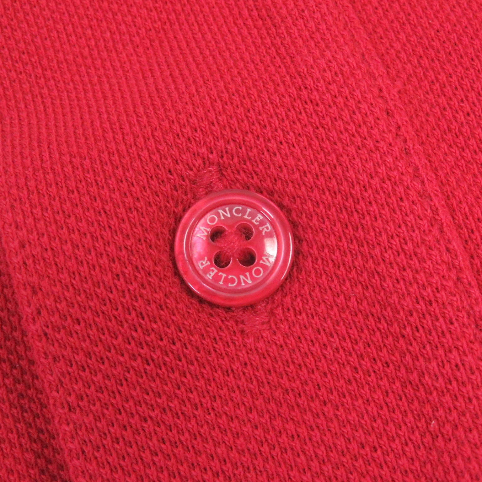 Moncler Cotton Polo Shirt Red L