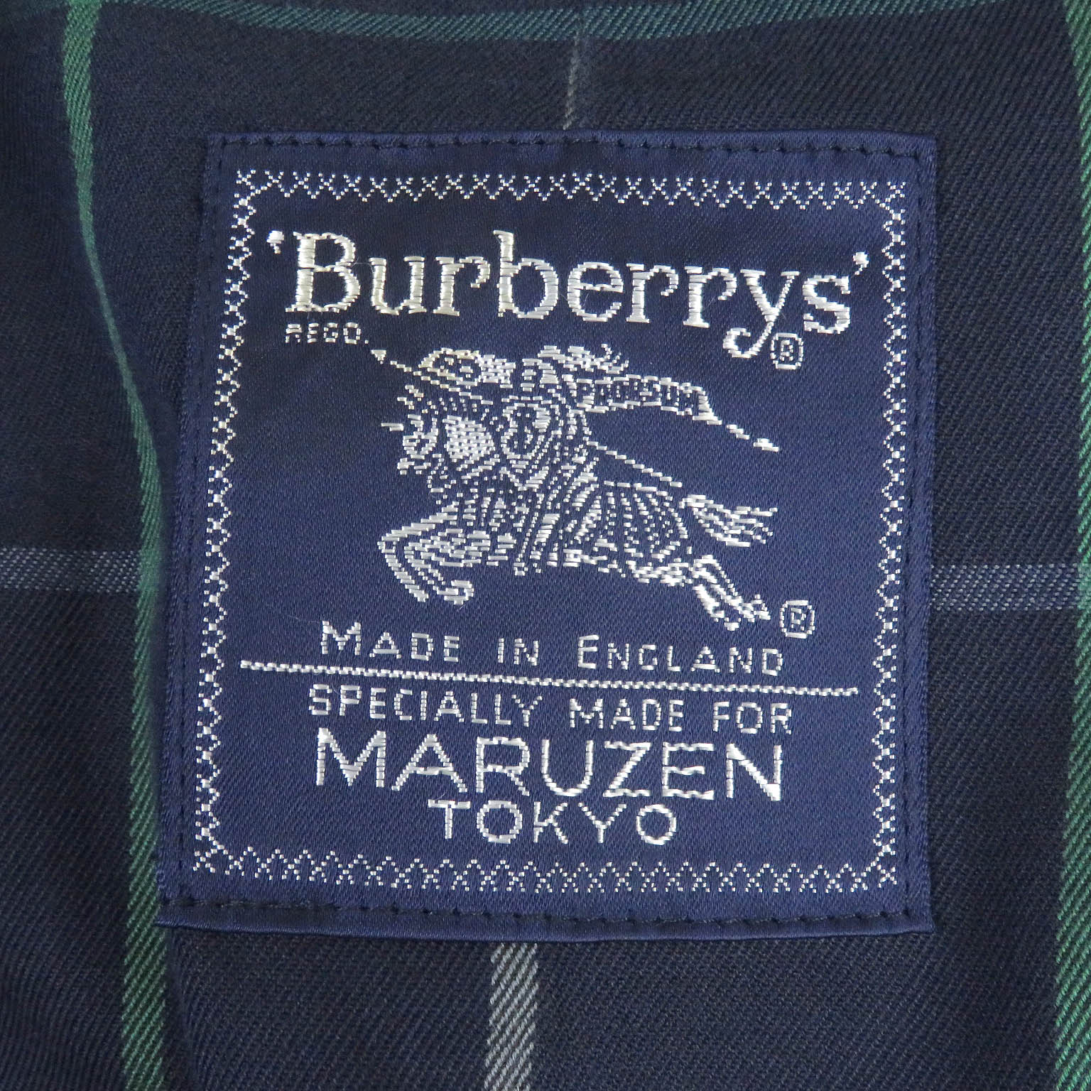 Burberry Vintage Wool Check Pattern Coat