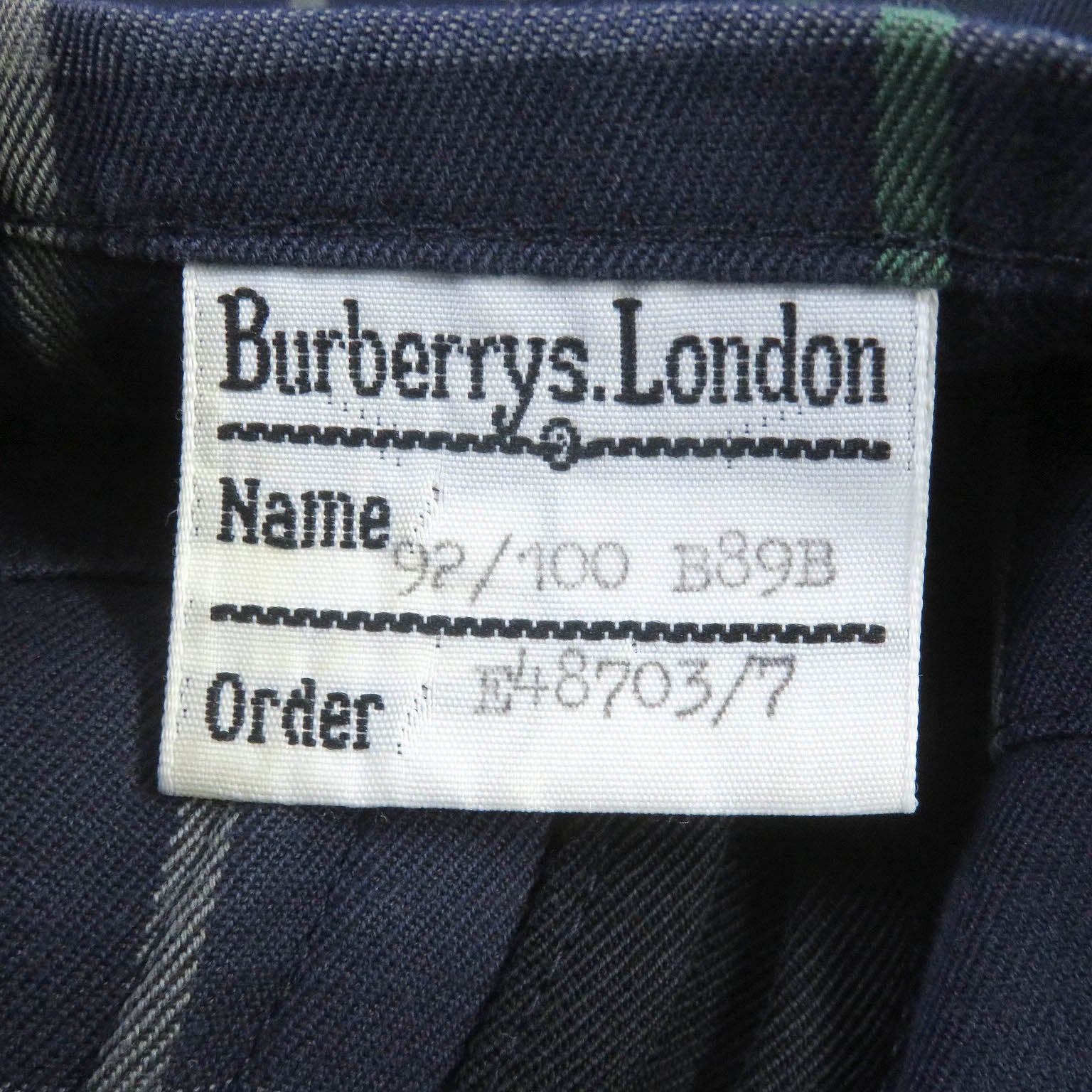 Burberry Vintage Wool Check Pattern Coat