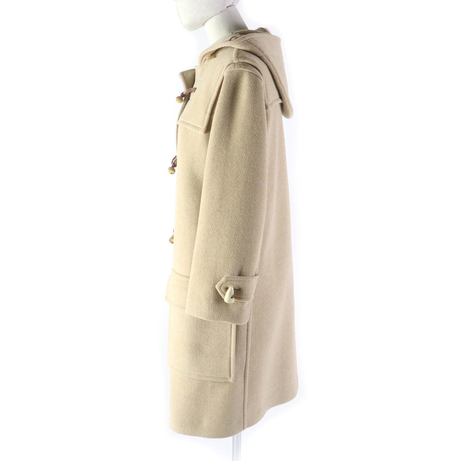 Burberry Wool Nylon Duffel Coat Beige Women