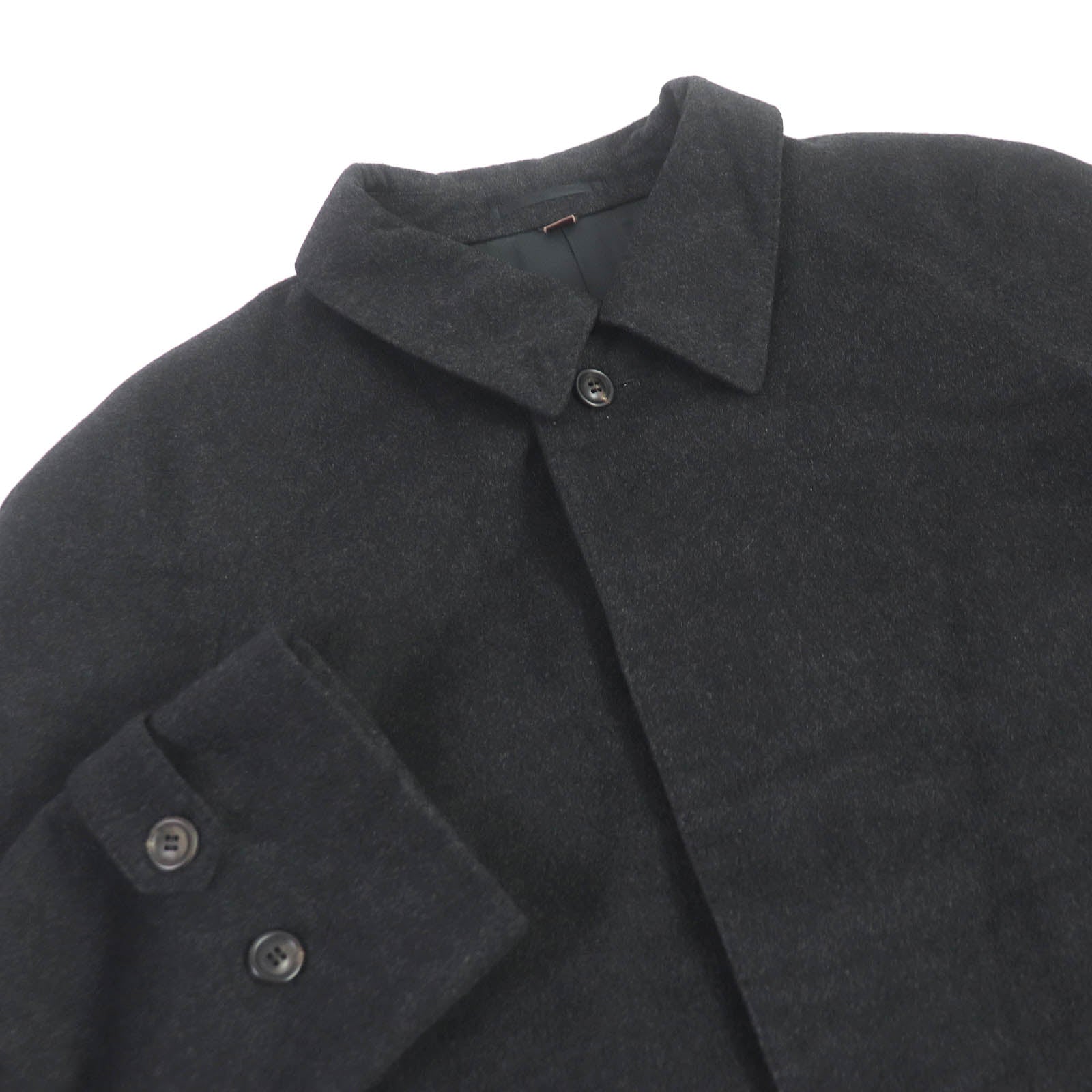 Yves Saint Laurent Cashmere Coat Dark Gray Mens