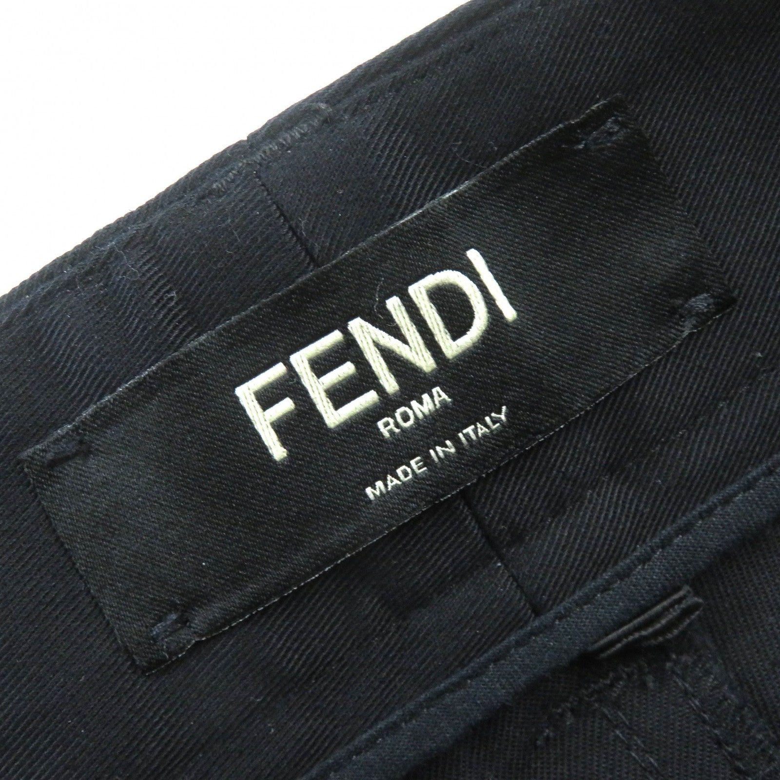 Fendi Cotton Gabardine Pants Black 46