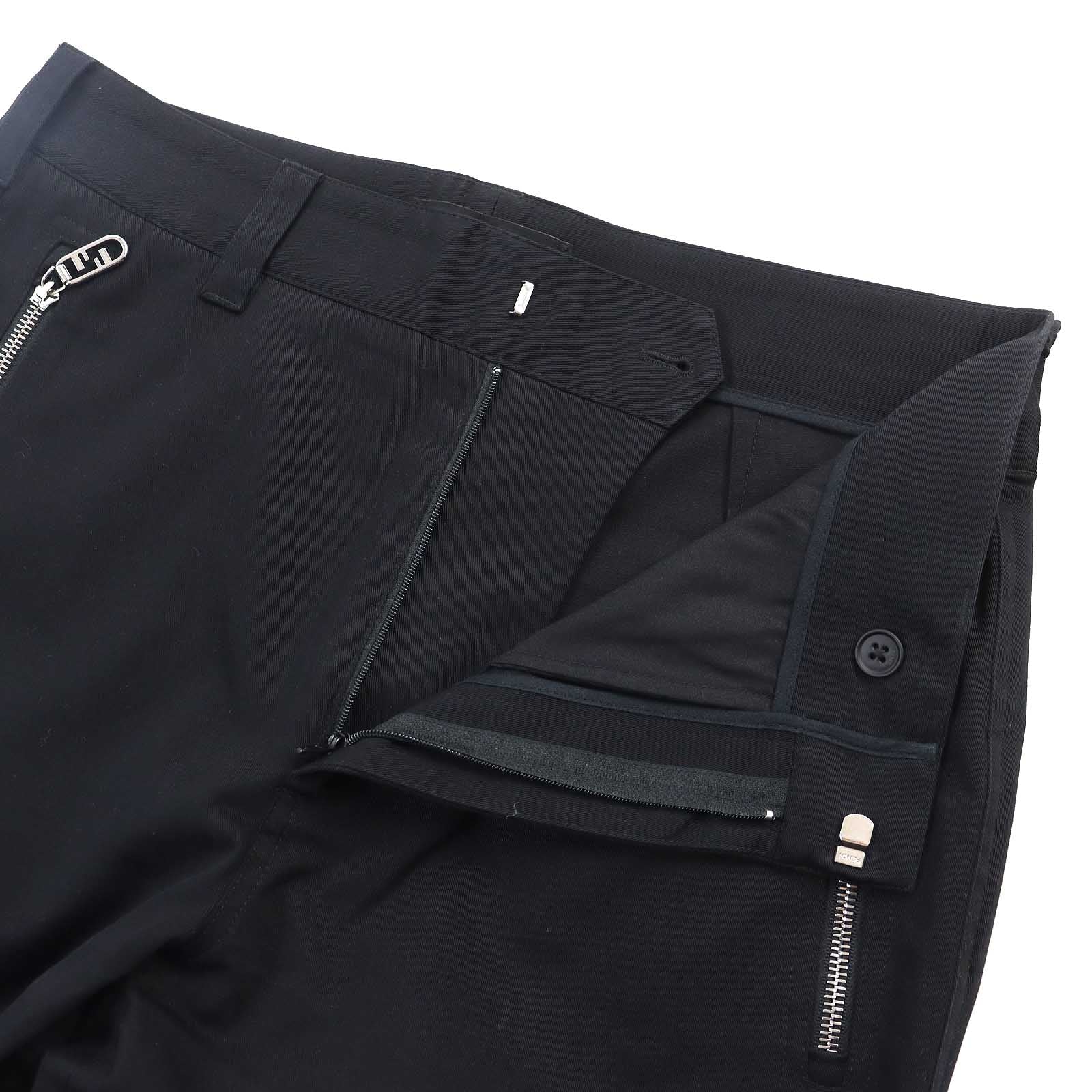 Fendi Cotton Gabardine Pants Black 46