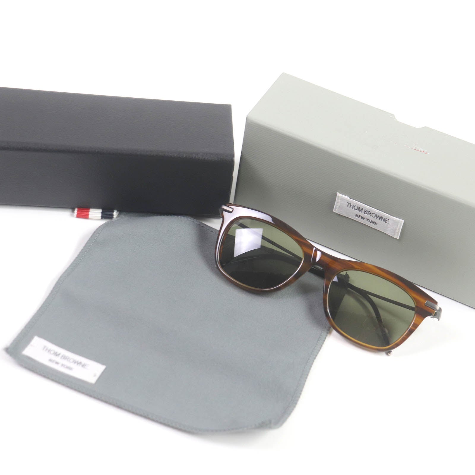 THOM BROWNE Tricolor Wellington Sunglasses