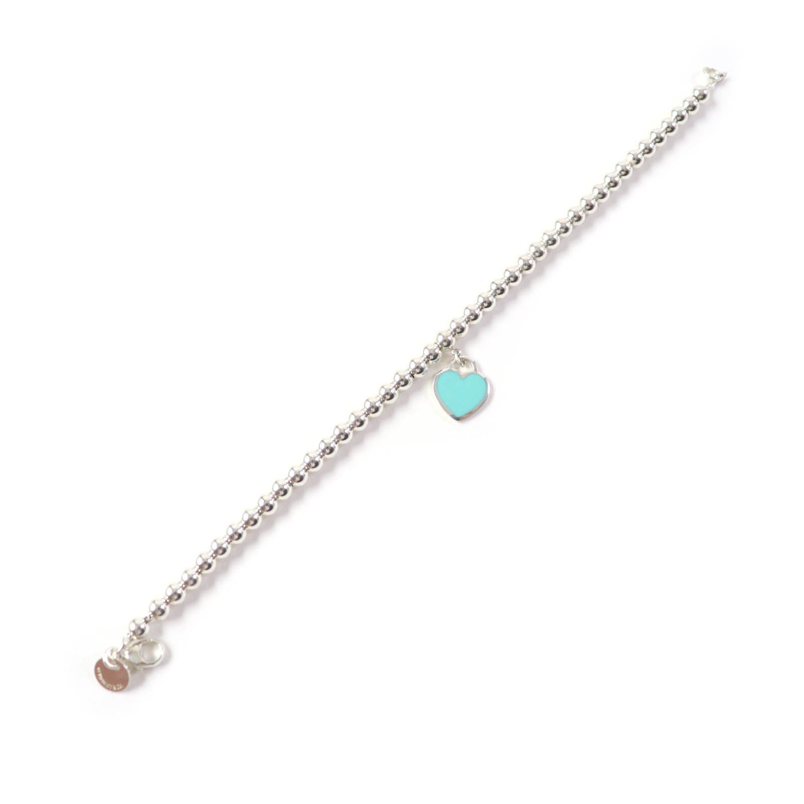 Tiffany & Co Blue Heart Tag Beaded Bracelet SV925