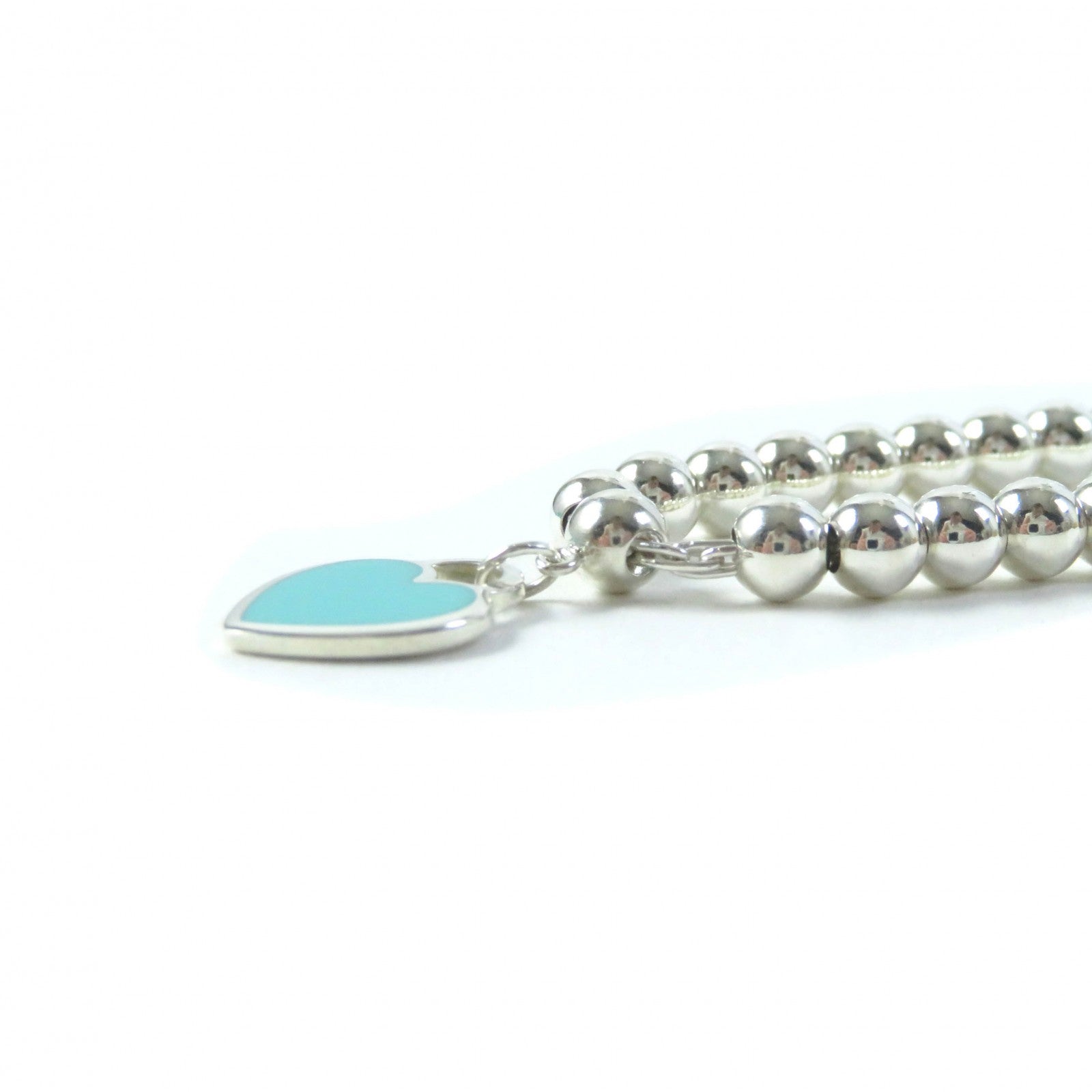 Tiffany & Co Blue Heart Tag Beaded Bracelet SV925