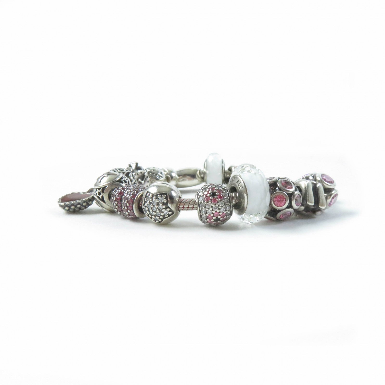 PANDORA Snake Chain 17 Charms Bracelet SV925 Silver