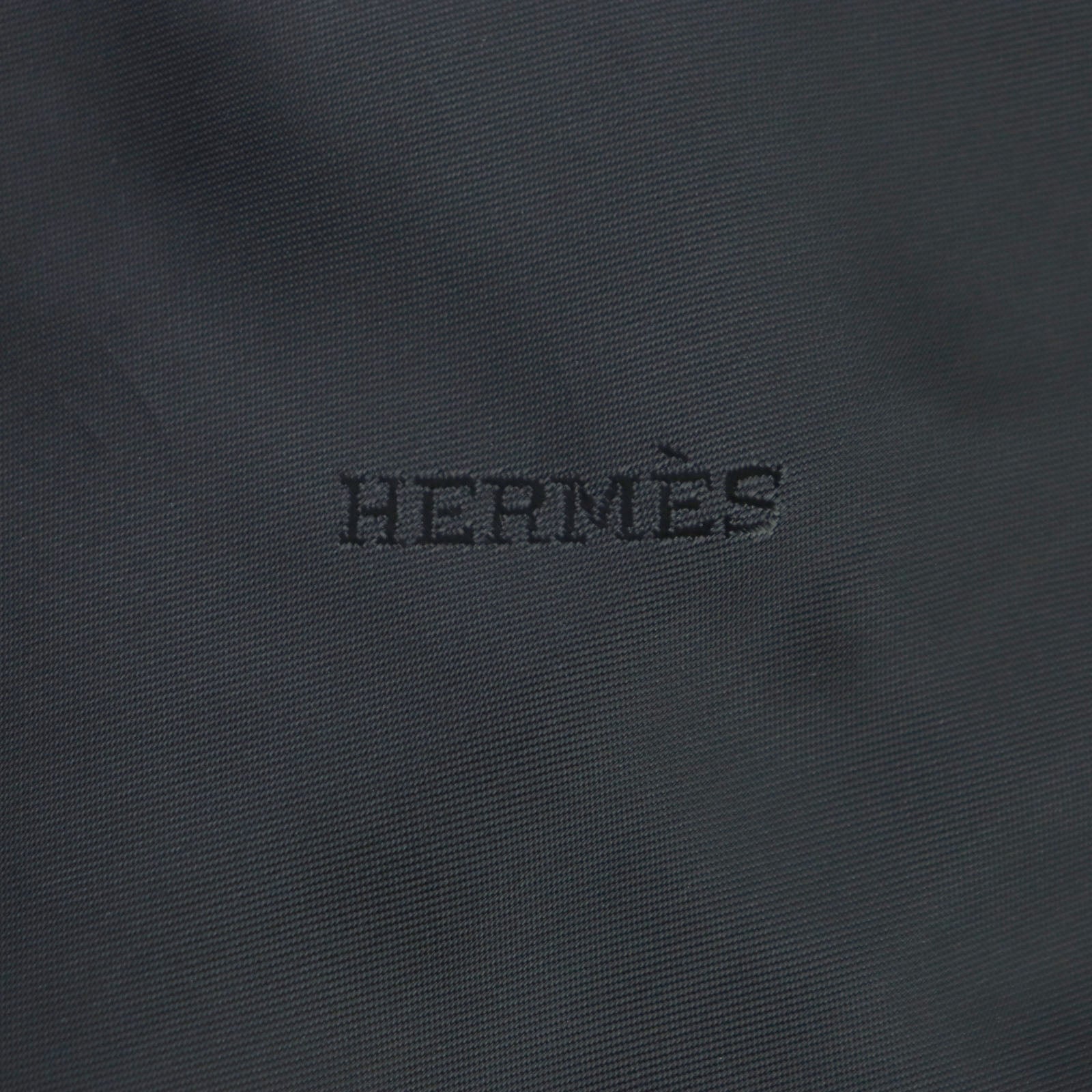 Hermes Wool Silk Stripe Suit Navy 48