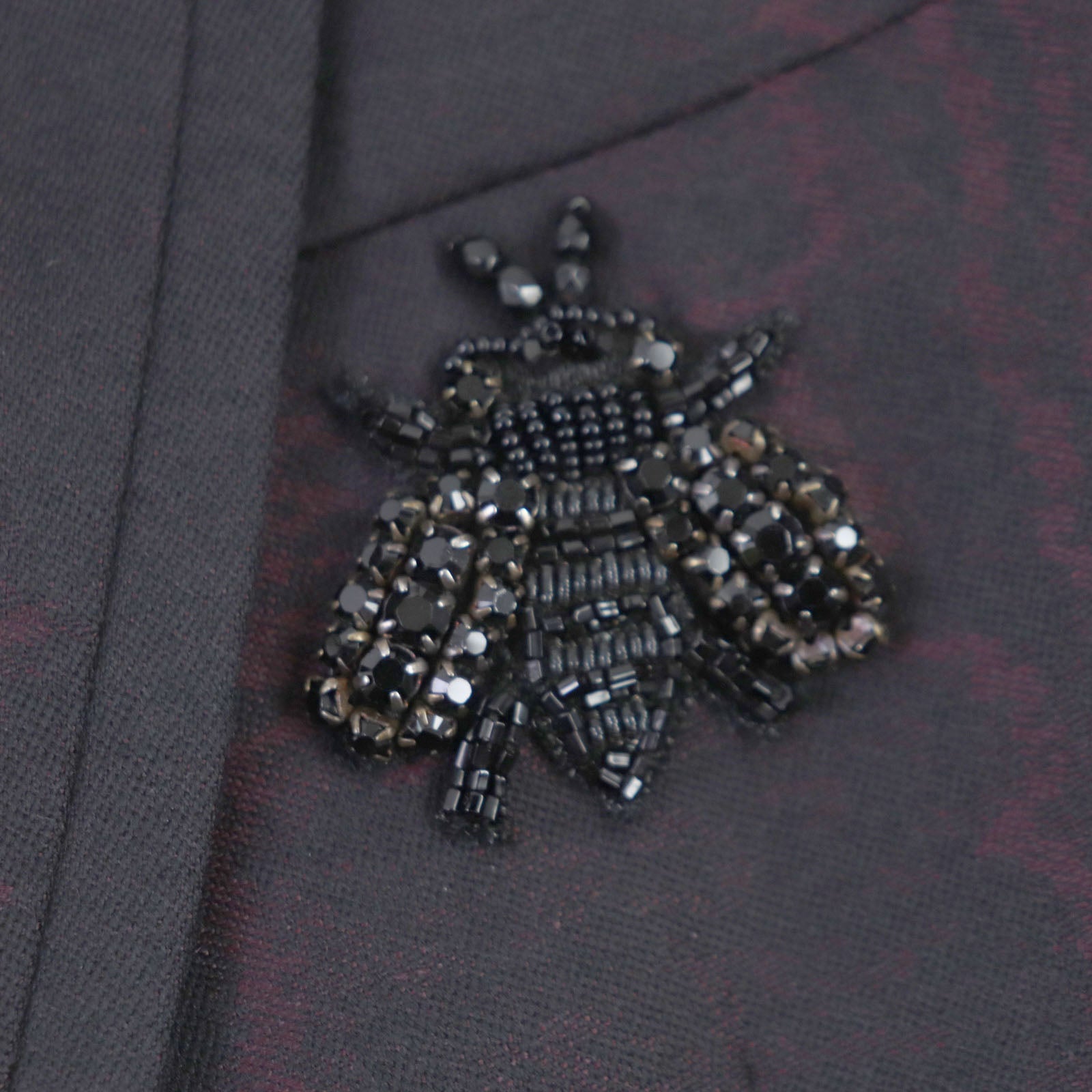 Dolce & Gabbana Wool Beaded 3 Piece Suit Black