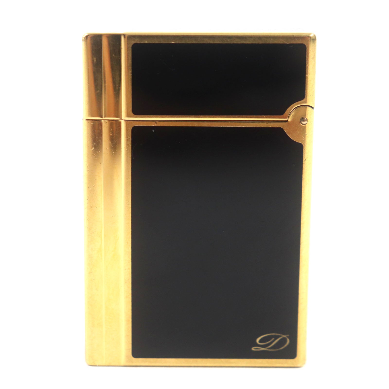 Dupont Gatsby Lacquer Roller Gas Lighter Black Gold