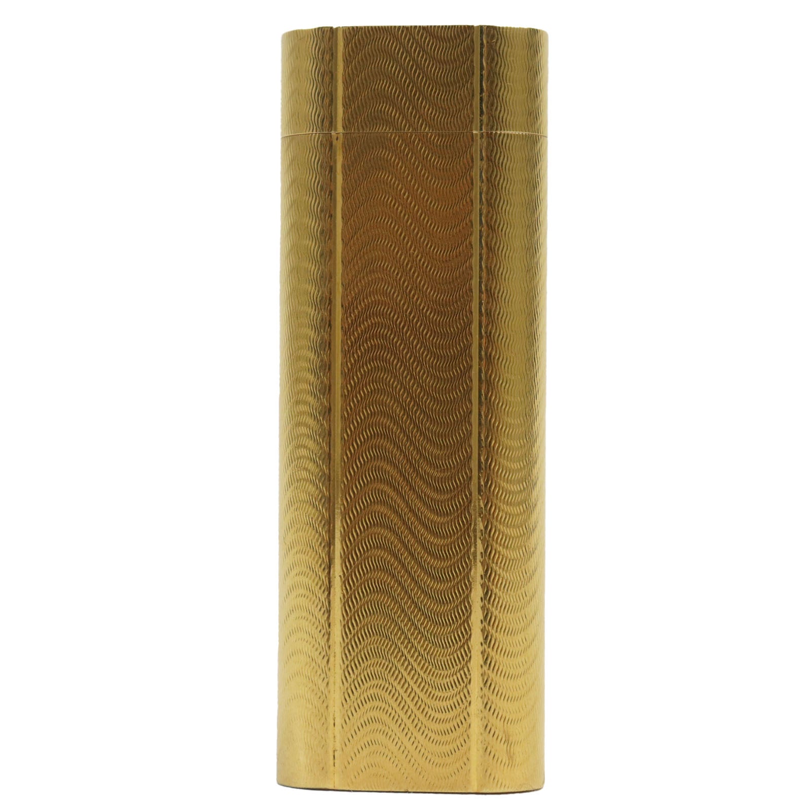 Cartier Oval Wave Pattern Gas Lighter Antique