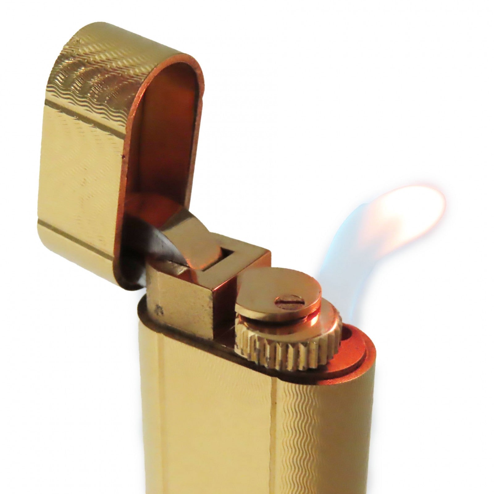 Cartier Oval Wave Pattern Gas Lighter Antique