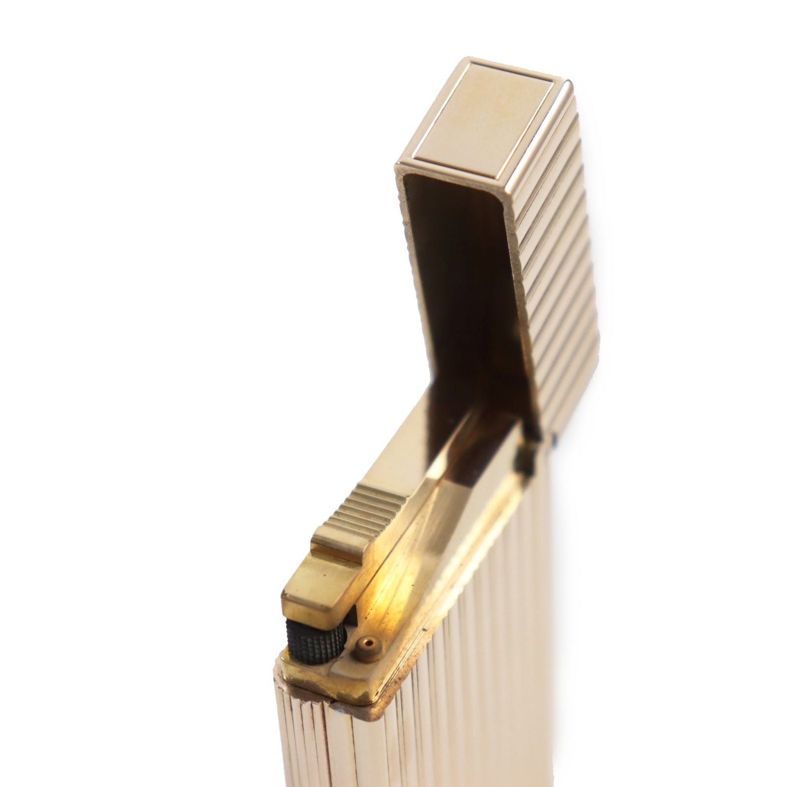 Dupont Line 2 Stripe Gas Lighter Gold