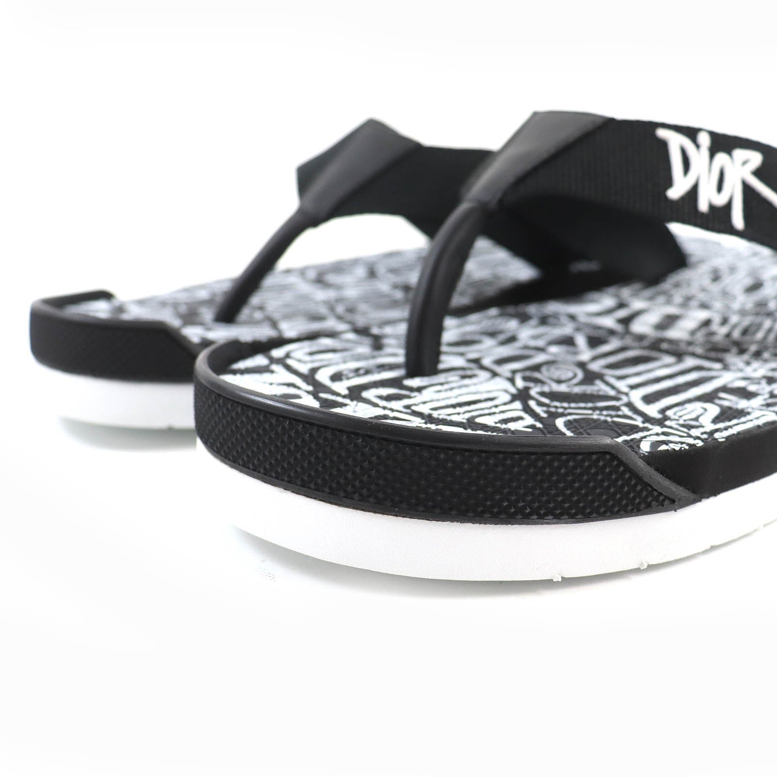 DIOR Shawn Stussy Logo Embroidery Beach Sandal