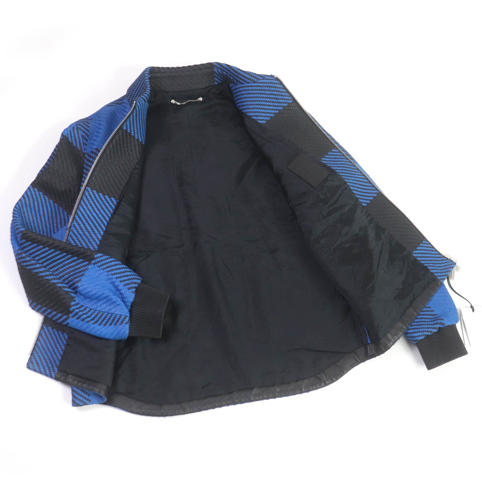 Berluti Lamb Leather Blouson Jacket Blue-Black