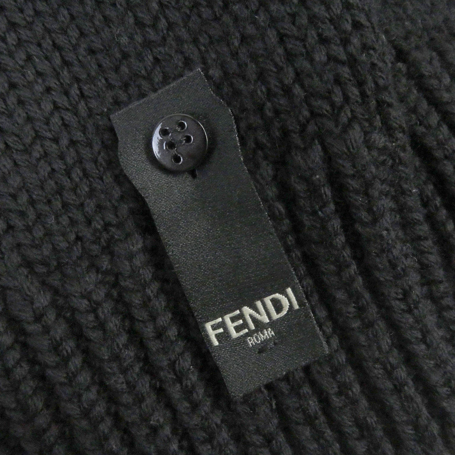 Fendi Wool LOVE Crew Neck Sweater Black 48