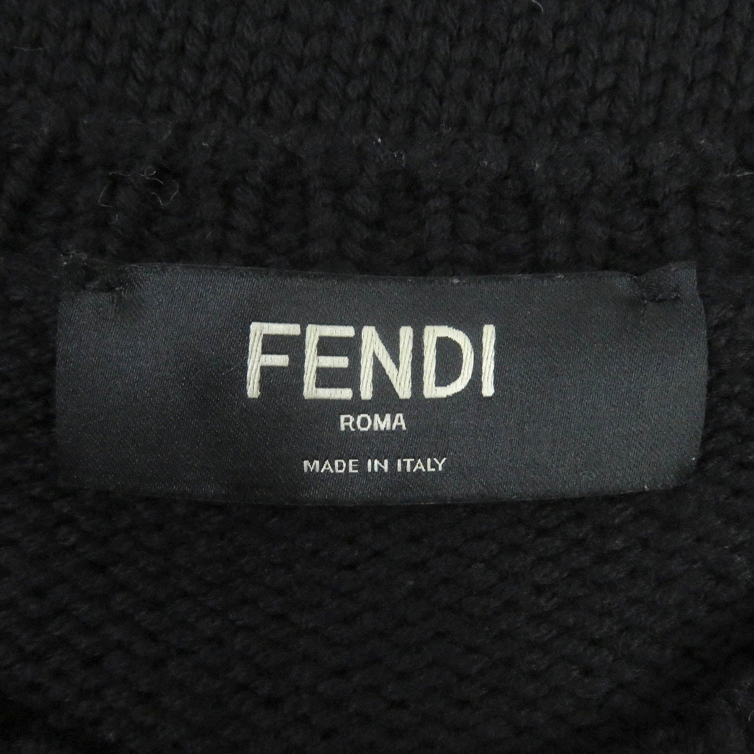 Fendi Wool LOVE Crew Neck Sweater Black 48