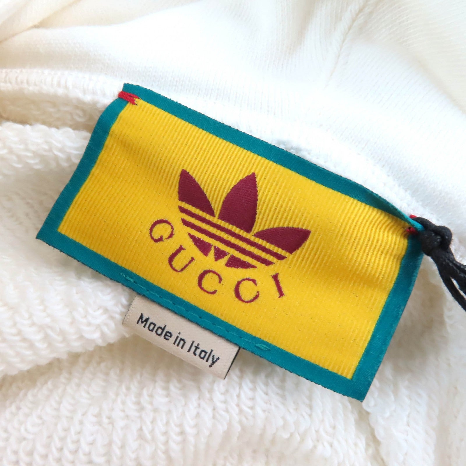 GUCCI adidas Cotton Hoodie Pullover White Blue M