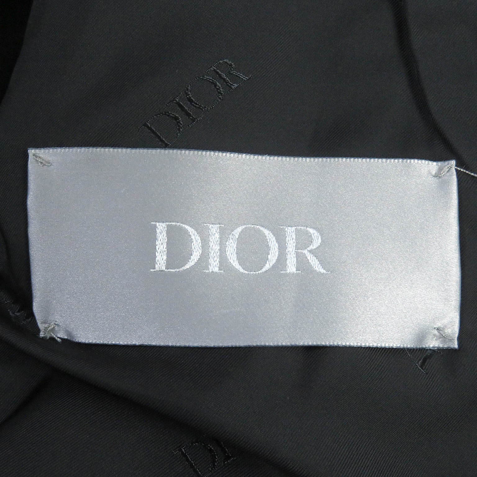 Dior sacai Parka Coat Black Cotton Wool Nylon