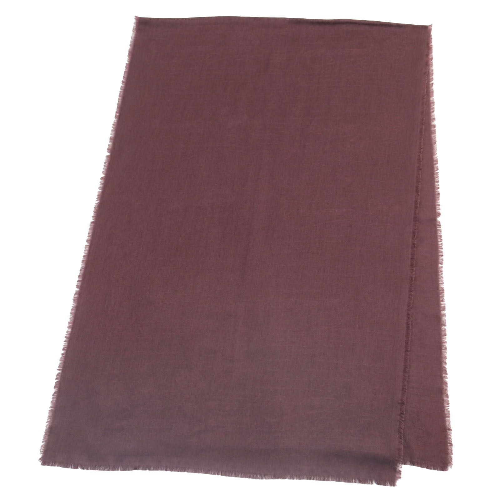 Berluti Cashmere Silk Calligraphy Fringe Stole Bordeaux